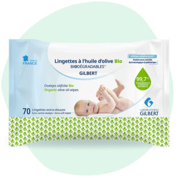 Lingettes à l'huile d'olive pour bébé Laboratoires Guilbert