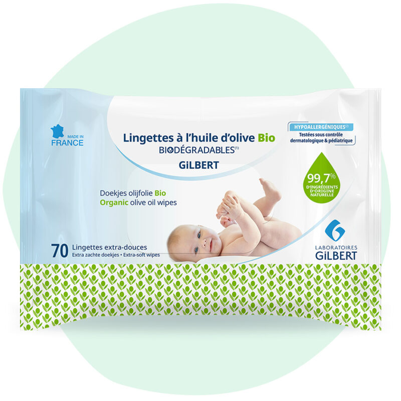 Lingettes à l'huile d'olive pour bébé Laboratoires Guilbert